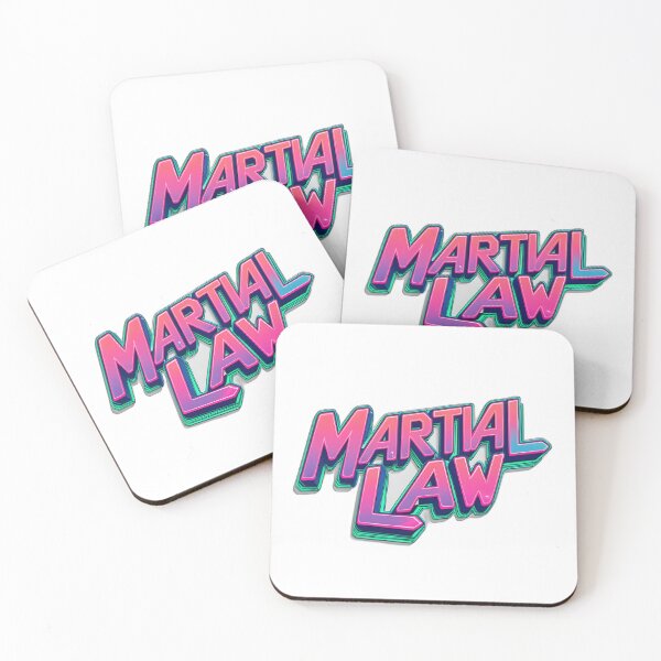 Item preview, Martial Law – Retro 80s Synthwave Typography Design designed and sold by HCNDesign.