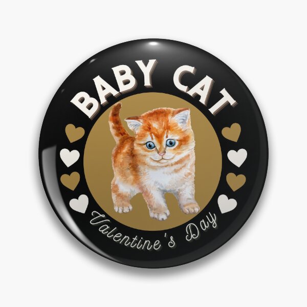 Item preview, Baby Cat Watercolor Valentine Love Art designed and sold by Zakrytos ★★★★★.