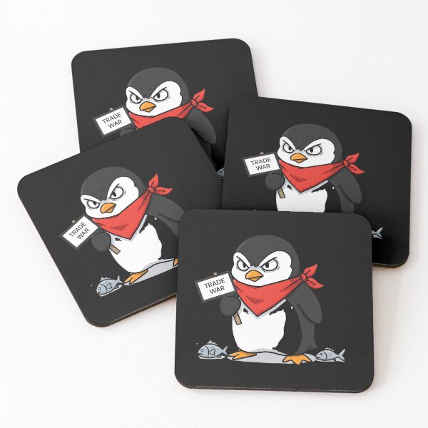 Item preview, Penguin Trade War Protest No Tariffs designed and sold by SurrealArtSzysz.