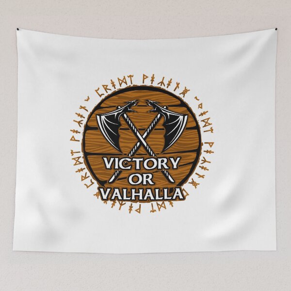 Item preview, Viking Victory or Valhalla Crossed Axes Surrounded By Runes designed and sold by HandTs Shop.