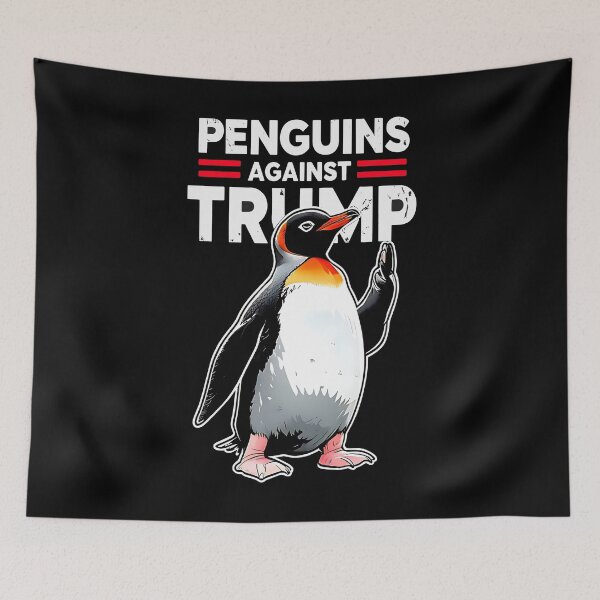 Item preview, Penguins Against Trump Flippers Up Resist Funny Anti designed and sold by Filek-mable.