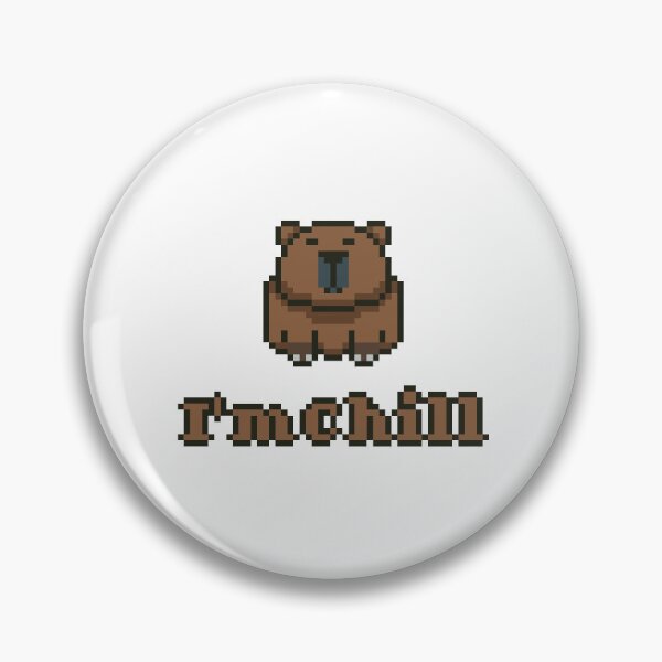 Item preview, Cute Chill Capybara in Pixel Art designed and sold by Ekira Pop Pixel.