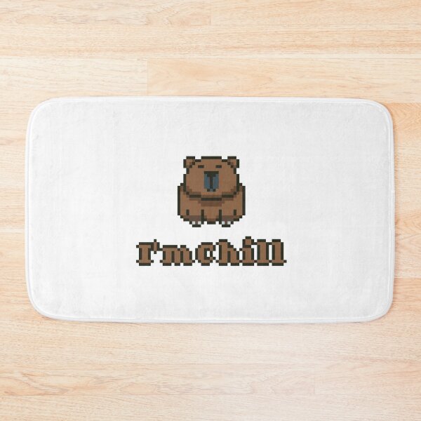 Item preview, Cute Chill Capybara in Pixel Art designed and sold by Ekira Pop Pixel.