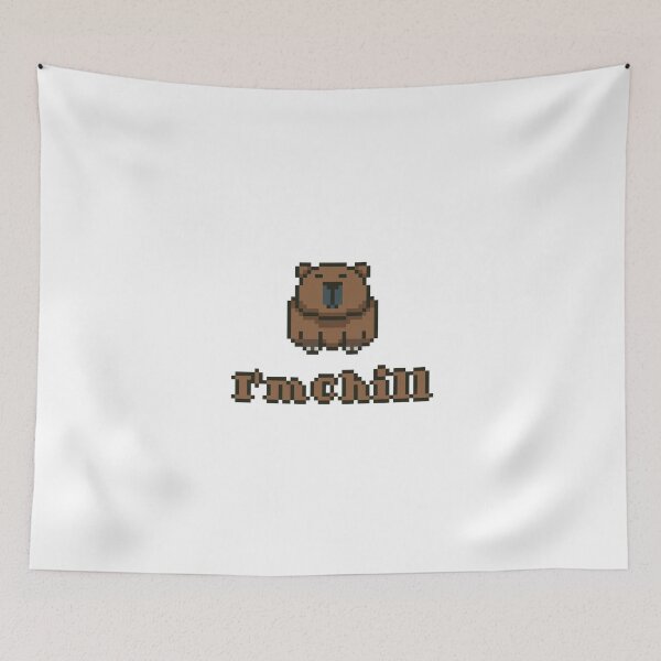 Item preview, Cute Chill Capybara in Pixel Art designed and sold by Ekira Pop Pixel.