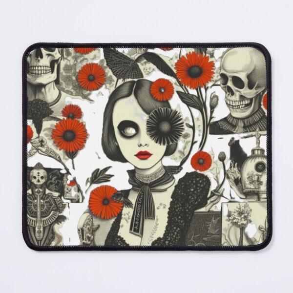 Item preview, Anxious Bloom: Surreal Gothic Collage of Beauty and Decay designed and sold by Dark-Circuit-Haven.