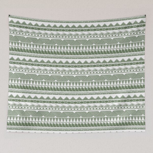 Item preview, White and Moss Tribal Pattern designed and sold by Steeb757.