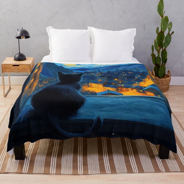 Item preview, Cat Starry Night Van Gogh Window designed and sold by MidCenturyStore.