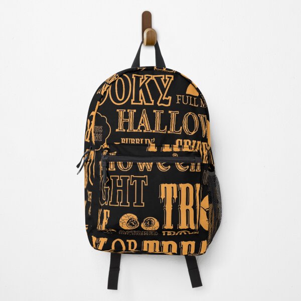 Item preview, Halloween typography pattern with spooky phrases and elements repeating pattern designed and sold by Jdawnink.