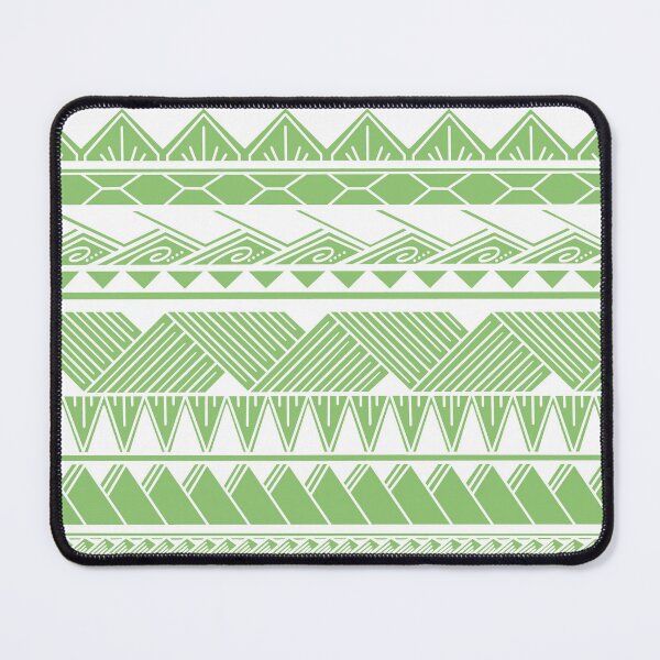 Item preview, White and Spring Green Tribal Pattern designed and sold by Steeb757.