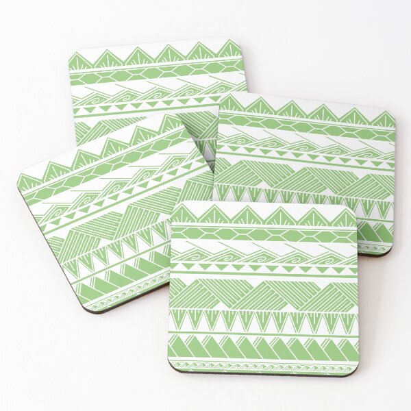 Item preview, White and Spring Green Tribal Pattern designed and sold by Steeb757.