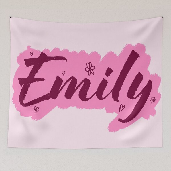 Item preview, Emily name - Emily sticker - pink girly aesthetic font - Emily aesthetic - custom name designed and sold by marlenaki.