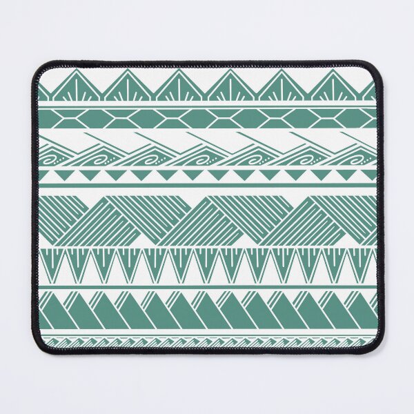 Item preview, White and Muted Teal Tribal Pattern designed and sold by Steeb757.
