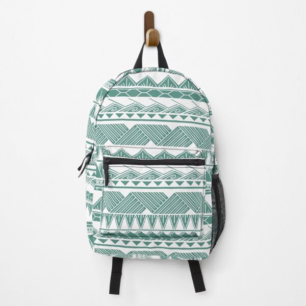 Item preview, White and Muted Teal Tribal Pattern designed and sold by Steeb757.