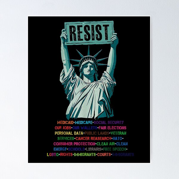 Item preview, Resist Liberty - Hands Off Protest designed and sold by hoverdesign.