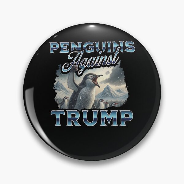 Item preview, Penguins Against Trump Funny Tariffs Penguin Resist Meme designed and sold by Filek-mable.