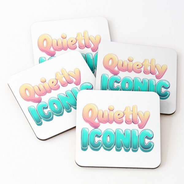 Item preview, Bold & Playful 3D Typography Art – “Quietly Iconic” in Vibrant Gradient Colors designed and sold by IINSPIRA.