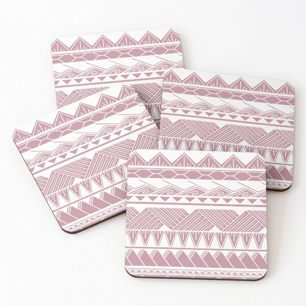 Item preview, White and Muted Pink Tribal Pattern designed and sold by Steeb757.