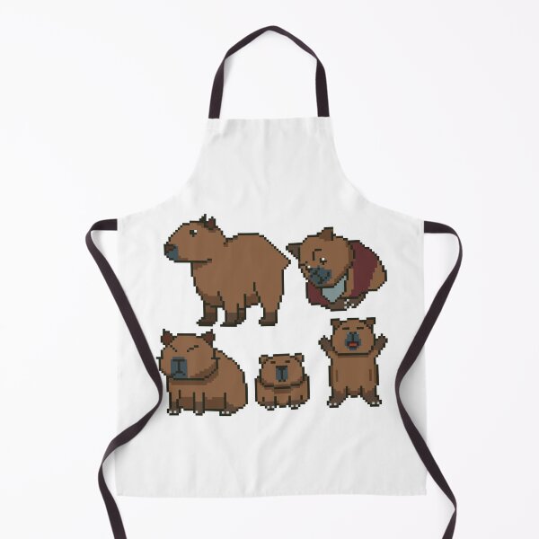 Item preview, Cute Capybara Family Pixel Art designed and sold by Ekira Pop Pixel.