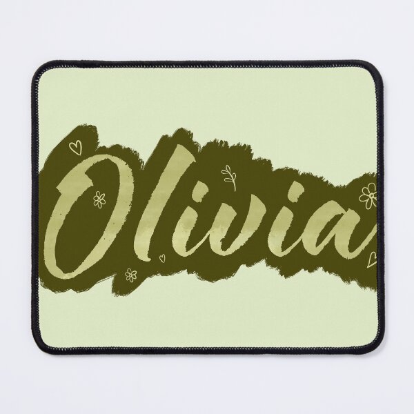 Item preview, Olivia name - name sticker Olivia - girls name Olivia - custom name - aesthetic font - olive green designed and sold by marlenaki.