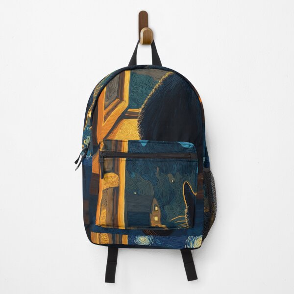 Item preview, Cat Lover Starry Night Van Gogh Window designed and sold by MidCenturyStore.