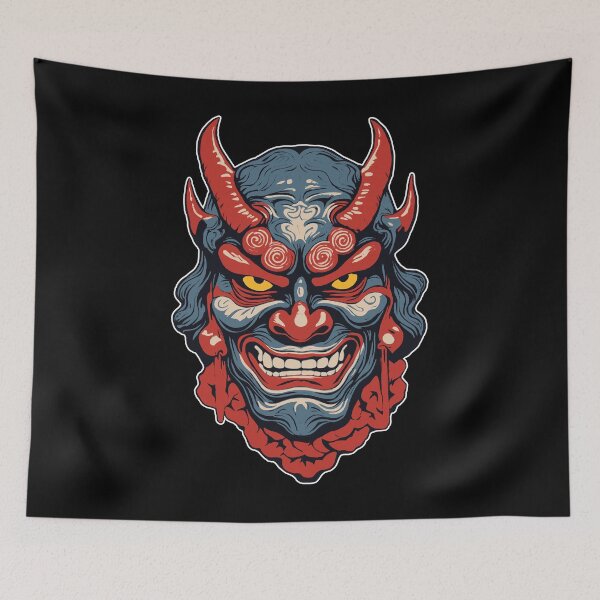 Item preview, Japan Oni Demon Mask Drawing designed and sold by StudioDestruct.