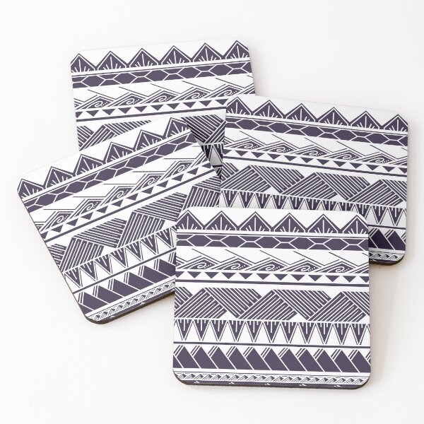 Item preview, White and Plum Tribal Pattern designed and sold by Steeb757.