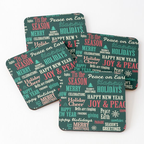 Item preview, Christmas typography pattern with festive phrases and elements  designed and sold by Jdawnink.
