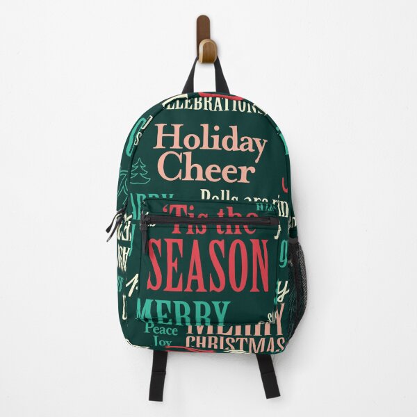 Item preview, Christmas typography pattern with festive phrases and elements designed and sold by Jdawnink.
