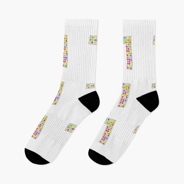Item preview, Number 7 - Rainbow Pixel Block Character designed and sold by PixelGlyphs.