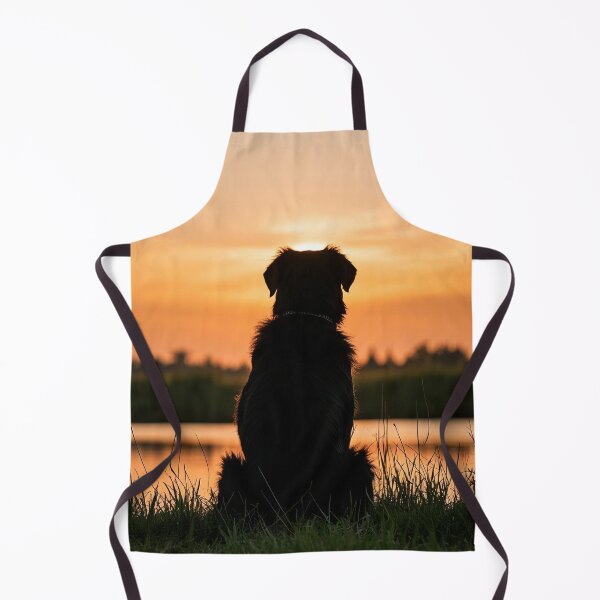 Item preview, Peaceful Dog Silhouette at Sunset on Grassy Bank designed and sold by amithachapa.