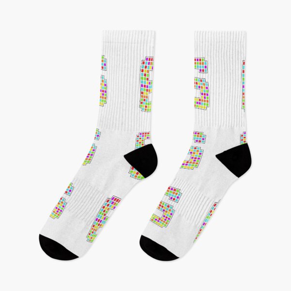 Item preview, Number 6 - Rainbow Pixel Block Character designed and sold by PixelGlyphs.