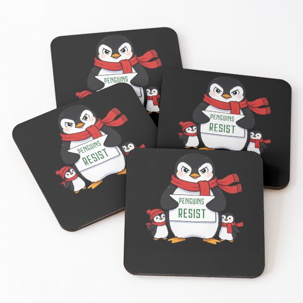 Item preview, Resist Penguins Protest Fair Trade designed and sold by SurrealArtSzysz.