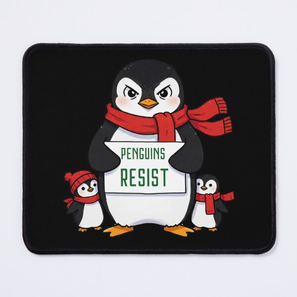 Item preview, Resist Penguins Protest Fair Trade designed and sold by SurrealArtSzysz.