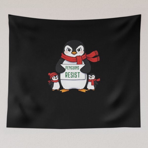 Item preview, Resist Penguins Protest Fair Trade designed and sold by SurrealArtSzysz.