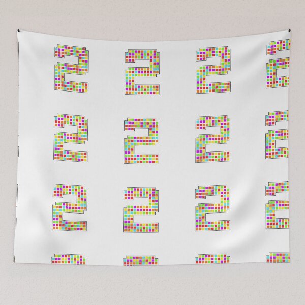 Item preview, Number 2 - Rainbow Pixel Block Character designed and sold by PixelGlyphs.