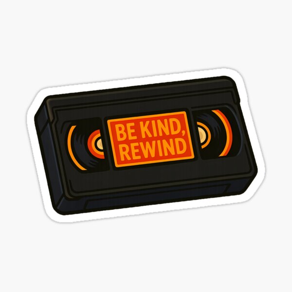 Item preview, VHS tape with “Be Kind, Rewind” text designed and sold by AzottoShop.