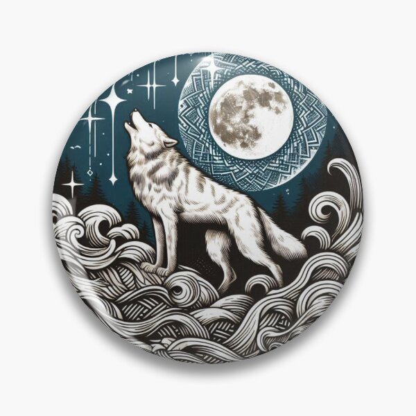 Item preview, Howling Wolf Under Moon designed and sold by ROZWALCZ.