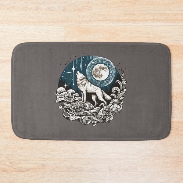 Item preview, Howling Wolf Under Moon designed and sold by ROZWALCZ.