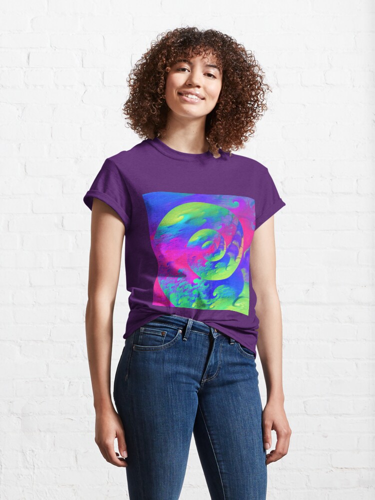 Alternate view of Abstract atmospheric wave Classic T-Shirt