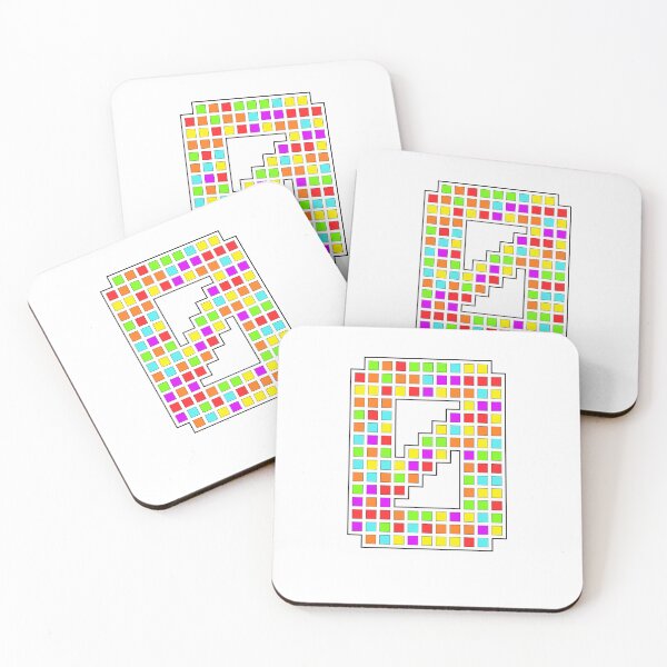 Item preview, Number 0 - Rainbow Pixel Block Character designed and sold by PixelGlyphs.