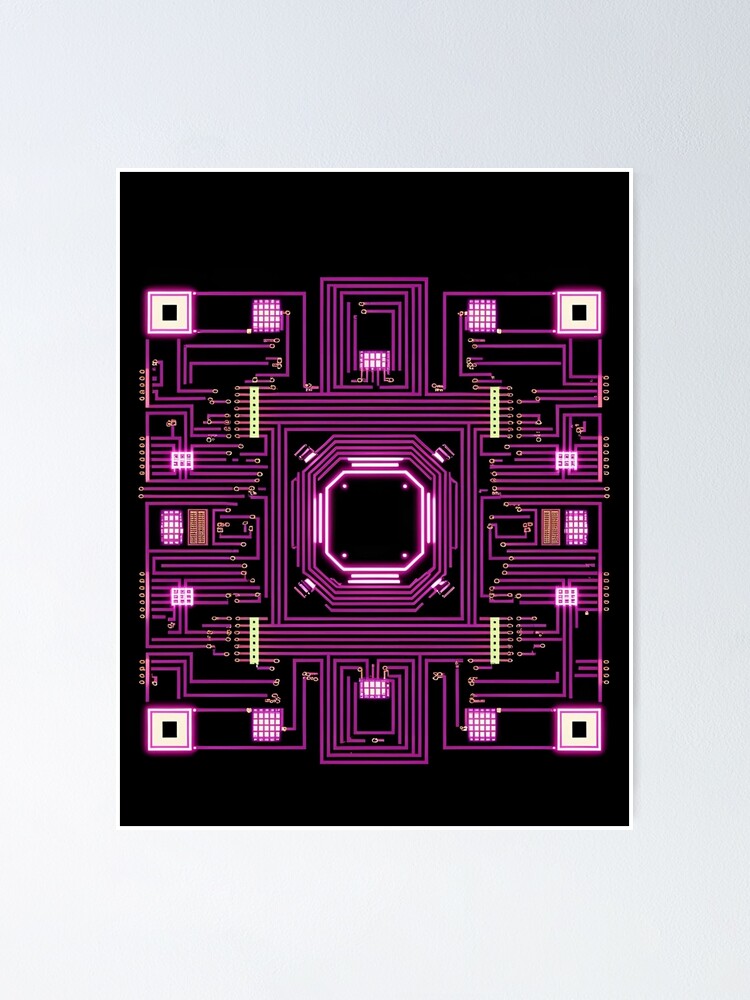 Thumbnail 1 of 3, Poster, Cyberpunk pattern designed and sold by PatronesKawai.