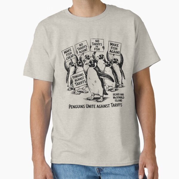 Item preview, Penguins Against Tariffs – Funny Protest Animal Design from Heard Island designed and sold by ChicTeeshop.