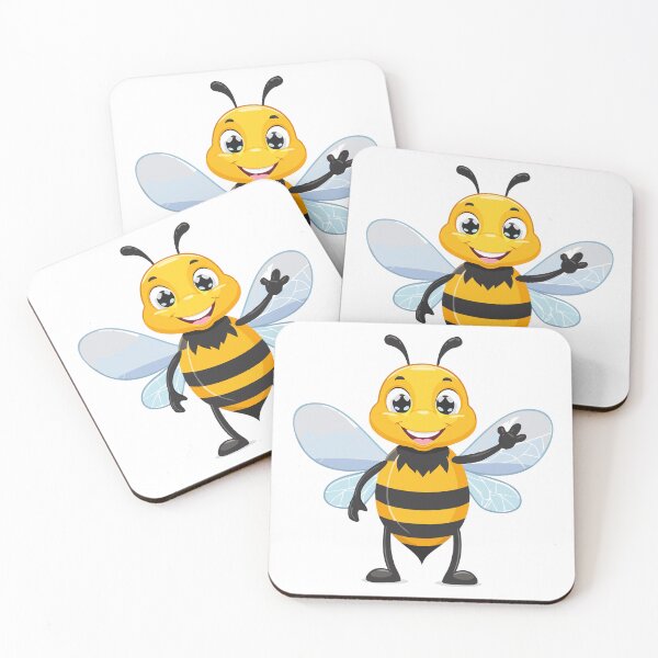 Item preview, European honey bee (Apis mellifera), Cartoon cute happy bee waving hand designed and sold by Danler.