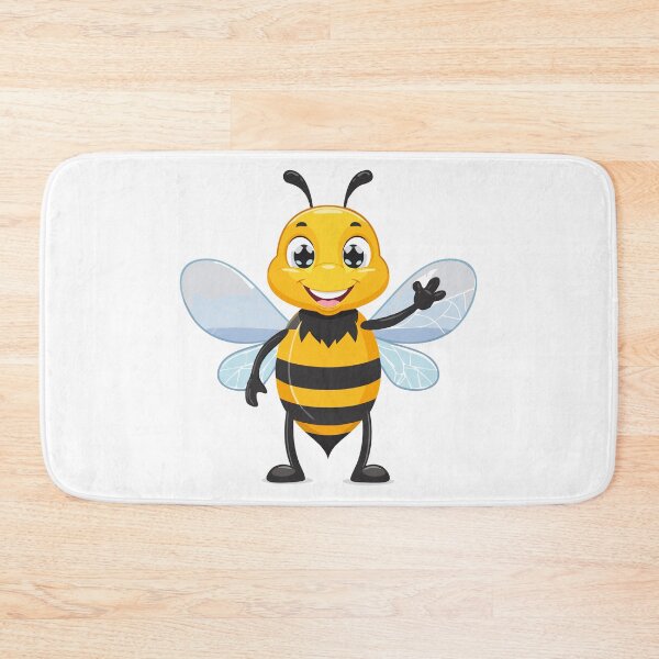 Item preview, European honey bee (Apis mellifera), Cartoon cute happy bee waving hand designed and sold by Danler.