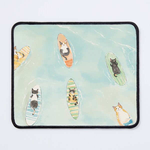 Item preview, Cats Surfing on Tropical Ocean Boards designed and sold by MidCenturyStore.