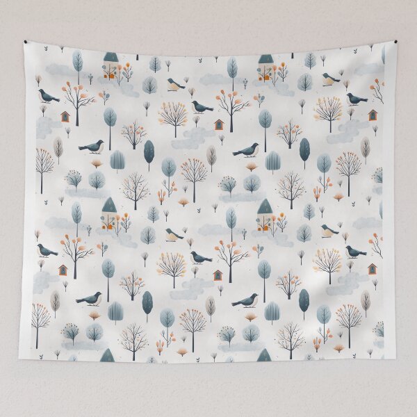 Item preview, Copy of Birds winterland	 designed and sold by Alessandro Remo Mazzoni Remotextiles.
