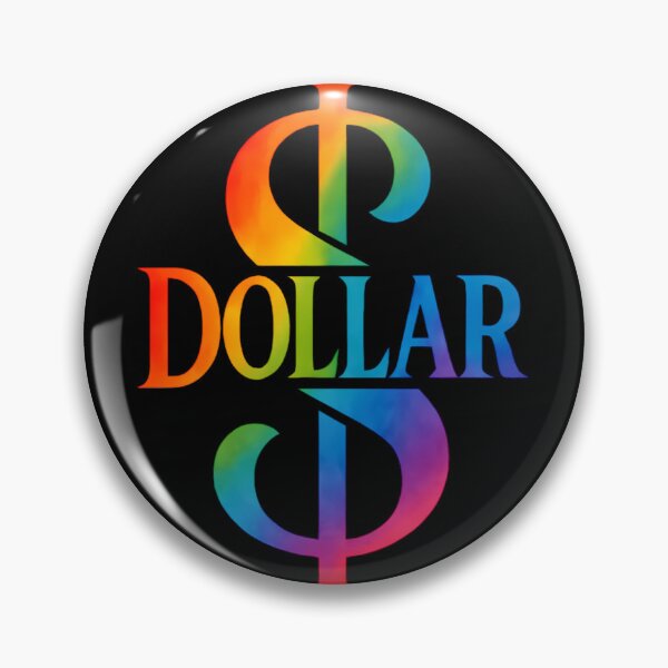 Artikelvorschau, Minimalistisches Design der Rainbow-Dollar-Typografie entworfen und verkauft von ExploreAura Studio.