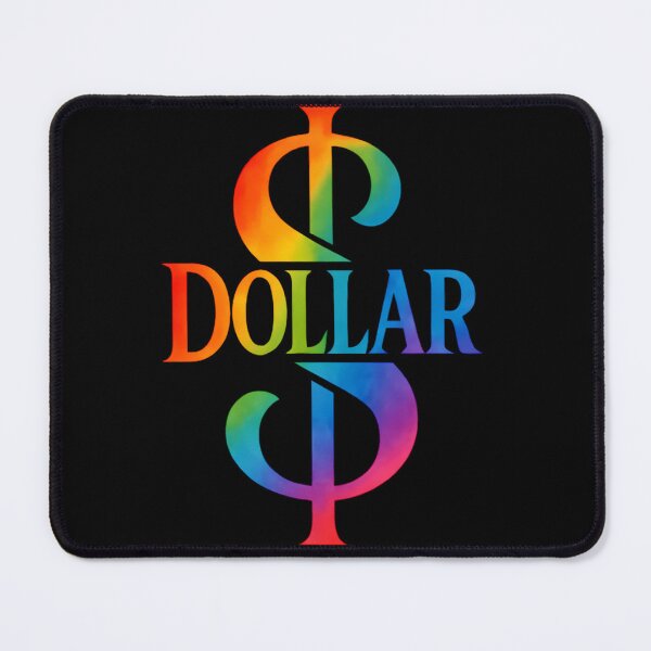 Artikelvorschau, Minimalistisches Design der Rainbow-Dollar-Typografie entworfen und verkauft von ExploreAura Studio.