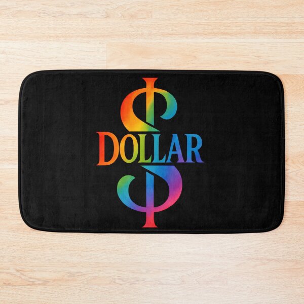 Artikelvorschau, Minimalistisches Design der Rainbow-Dollar-Typografie entworfen und verkauft von ExploreAura Studio.