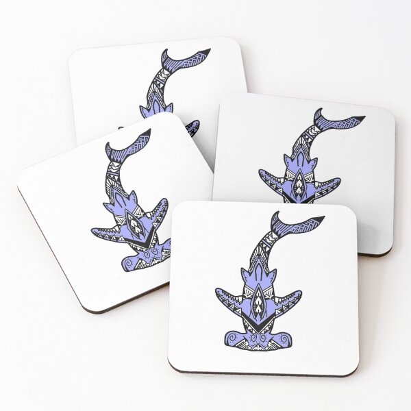 Item preview, Light Blue Tribal Hammerhead Shark designed and sold by Steeb757.